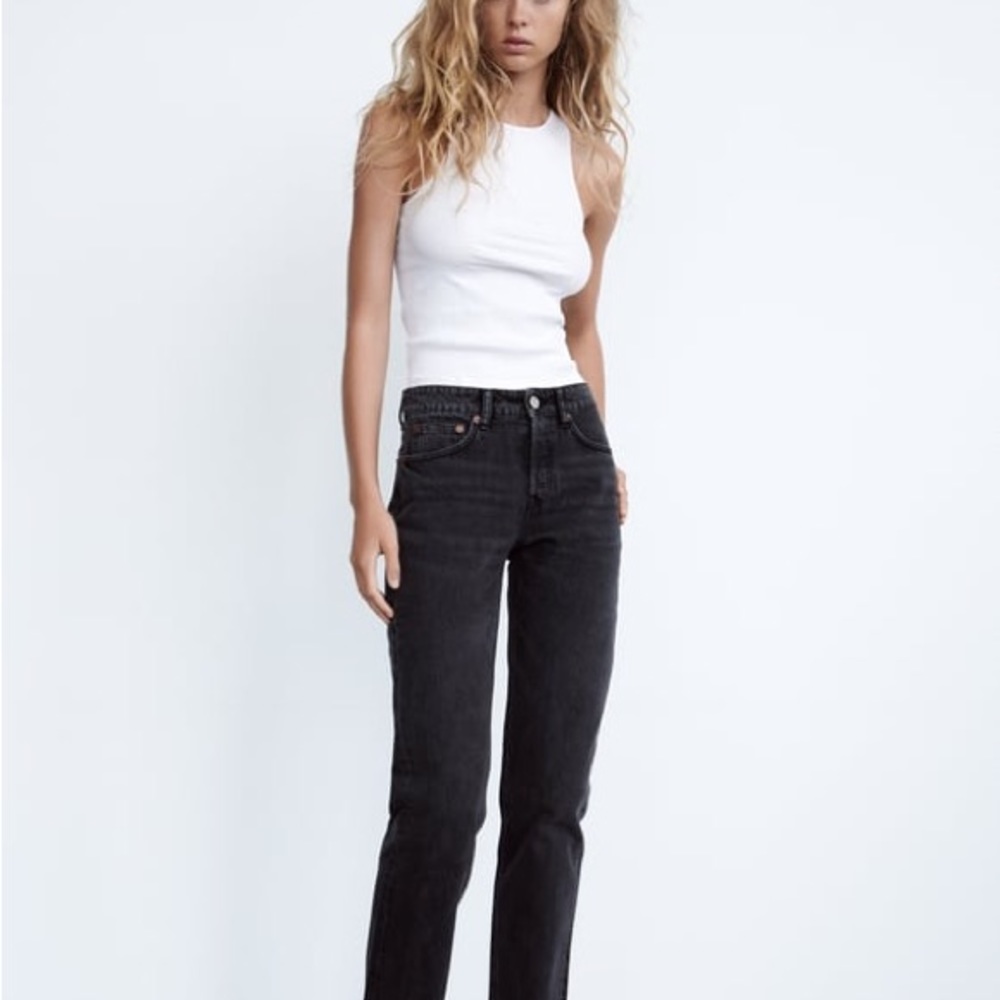 Straight Leg Jeans
Anthracite grey 
0/2569/264/807/38